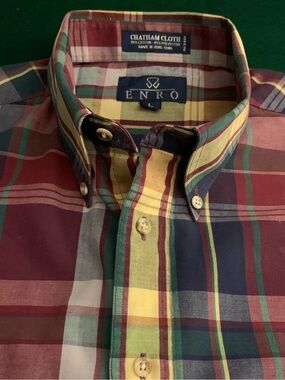 ENRO SS Chatham Cloth Cotton/Poly Plaid Shirt